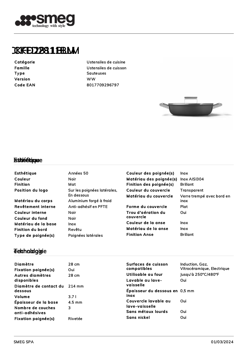 Image de la première page du manuel de l'appareil CKFD2811BLM