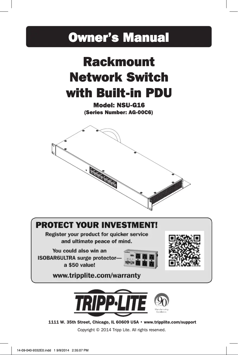 Page n°1 - Manuel utilisateur Tripp Lite NSU-G16