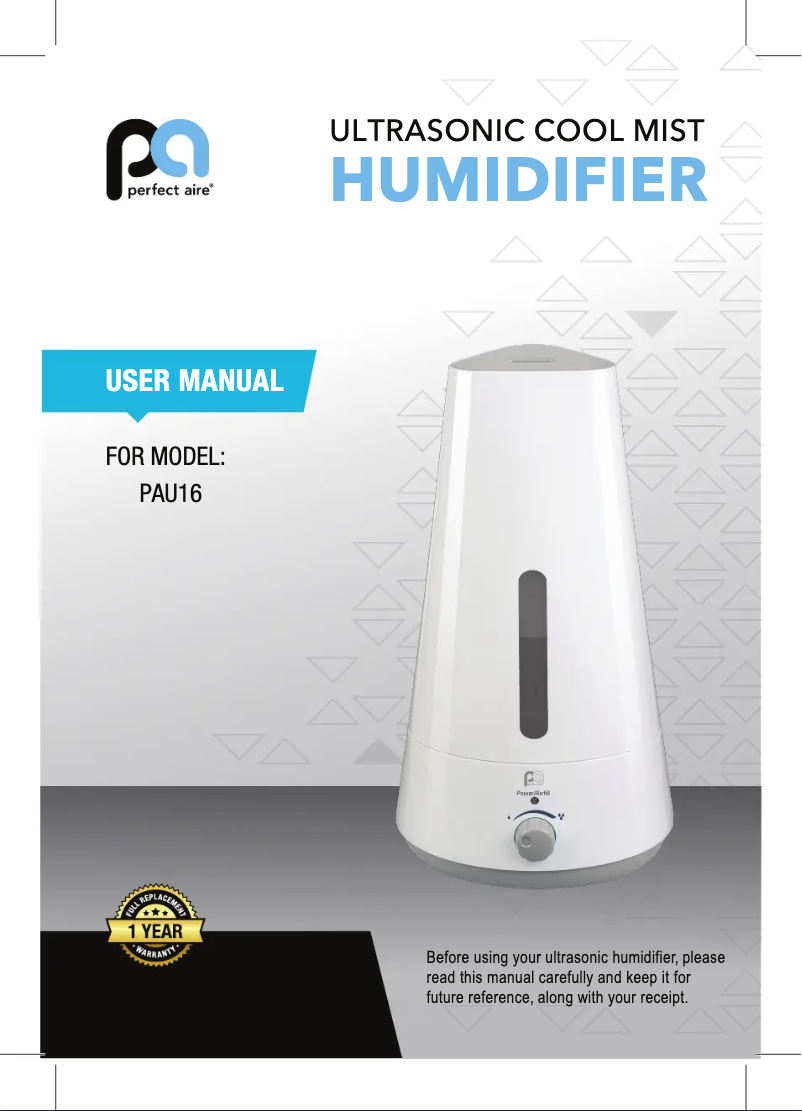 Page n°1 - Manuel utilisateur Perfect Aire PAU16