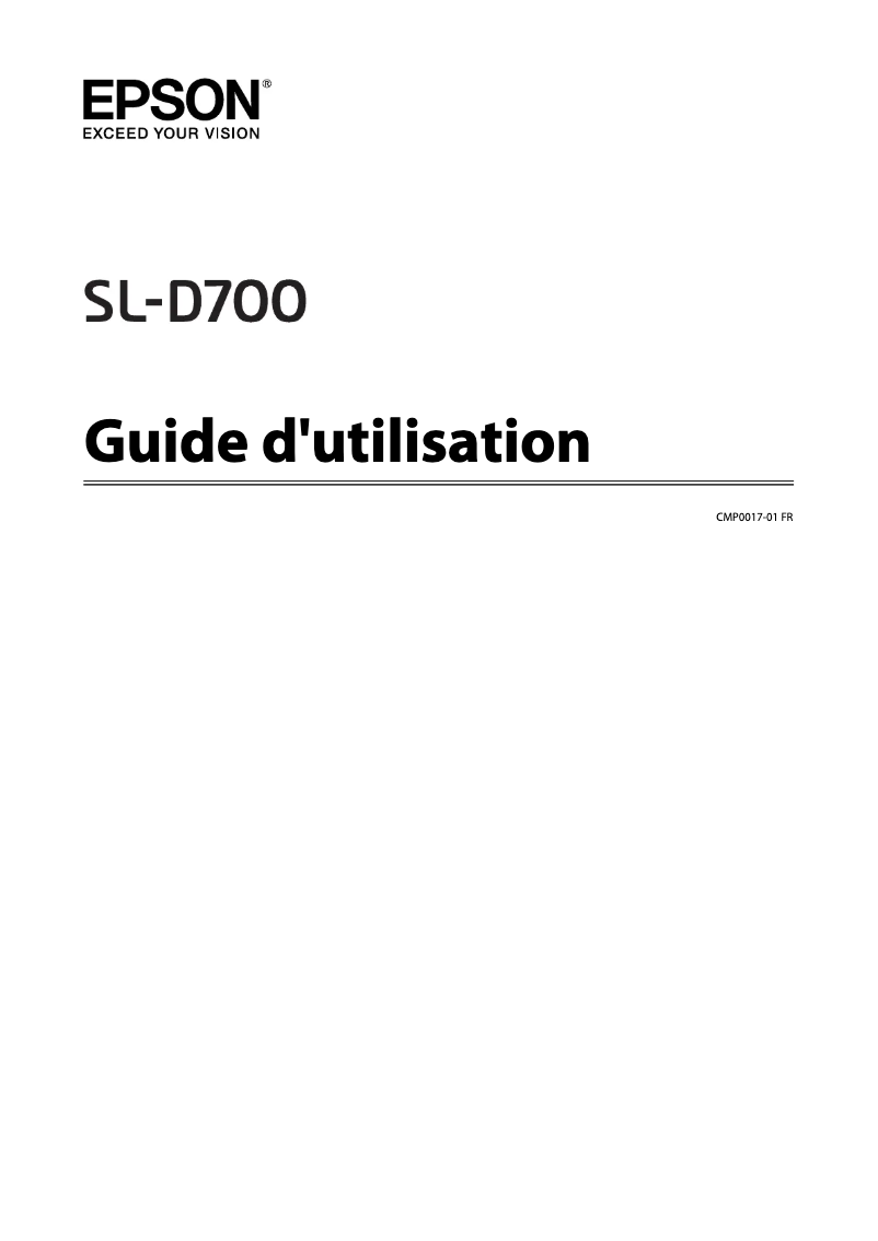 Image de la première page du manuel de l'appareil SureLab SL-D700
