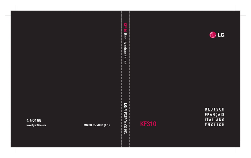 Image de la première page du manuel de l'appareil KF310