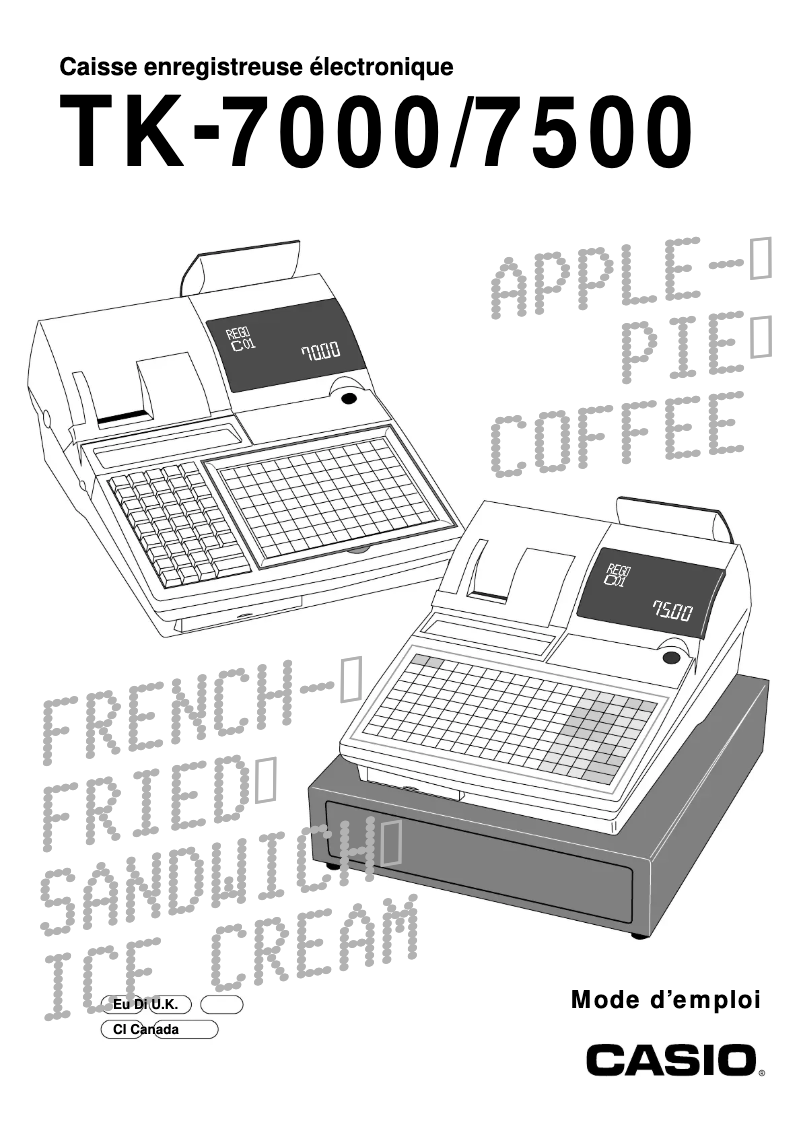 Image de la première page du manuel de l'appareil TK-7000