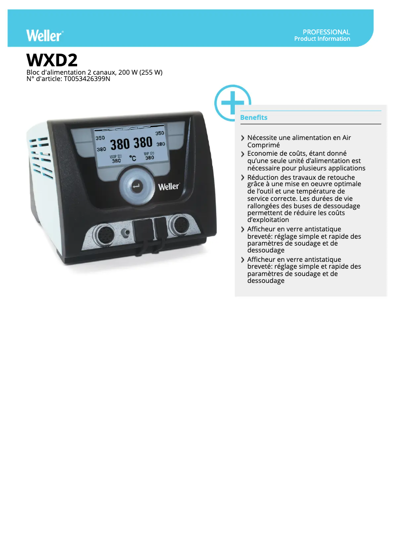 Image de la première page du manuel de l'appareil WXD 2