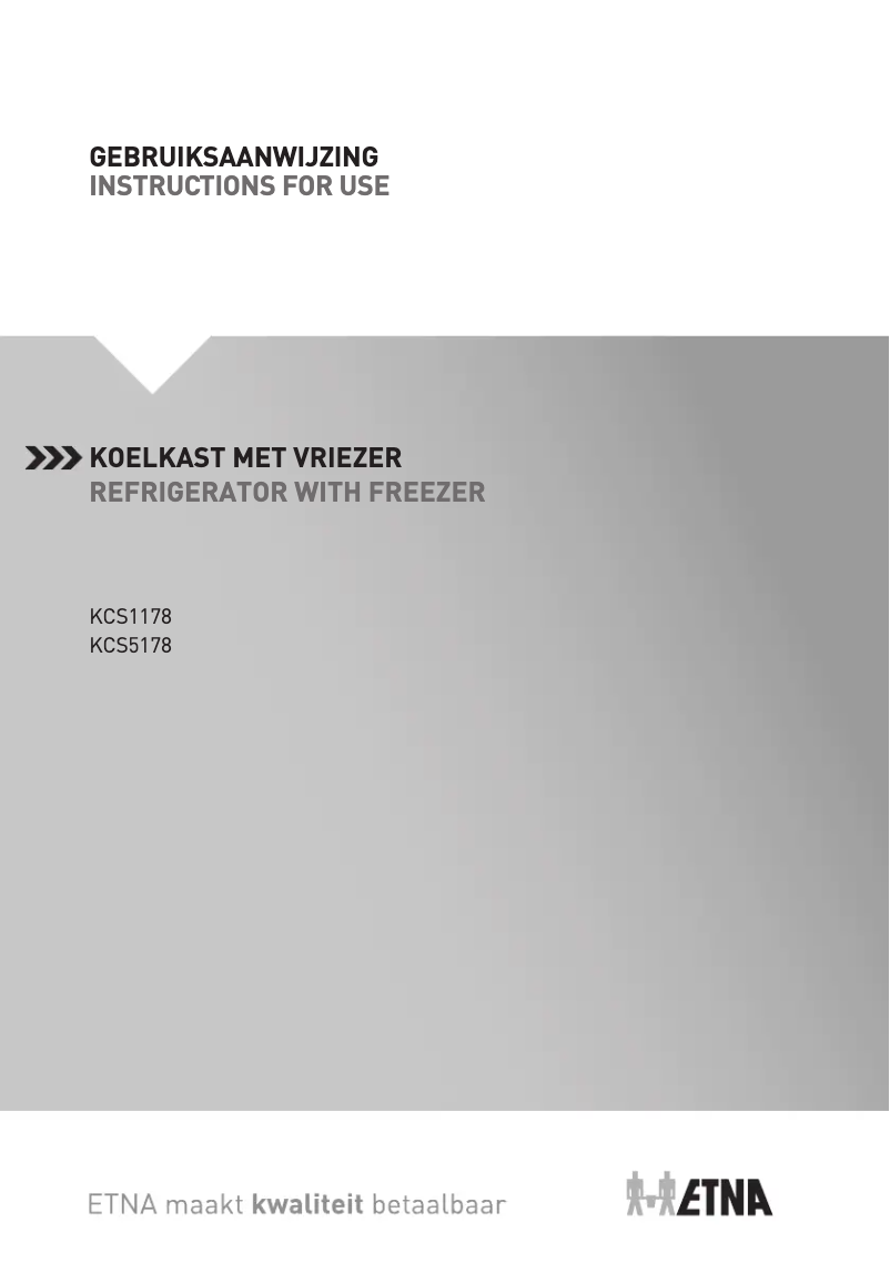 Image de la première page du manuel de l'appareil KCS6178NF