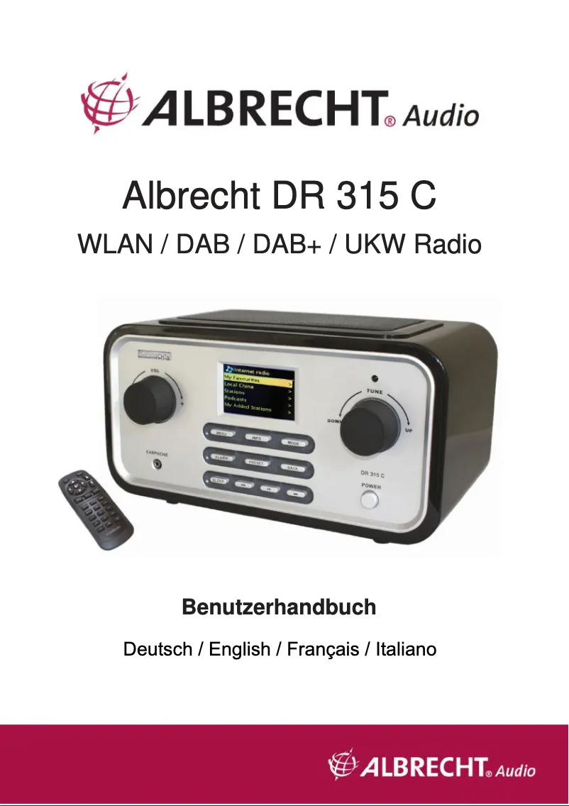 Página 1 del manual Manual de usuario Albrecht DR 315 C