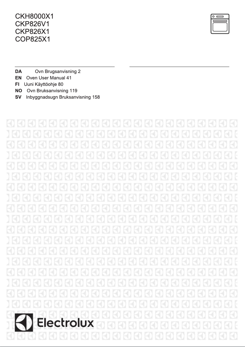 Page 1 de la notice Manuel utilisateur Electrolux CKP826V1