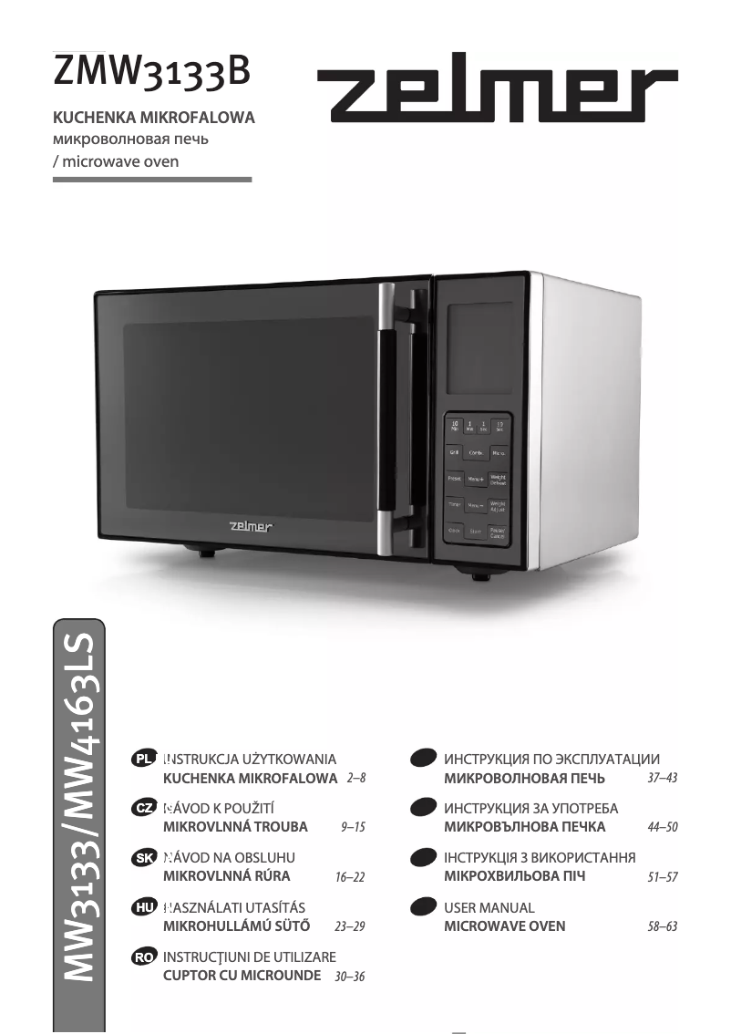Imagen de la primera página del manual del dispositivo ZMW3133B