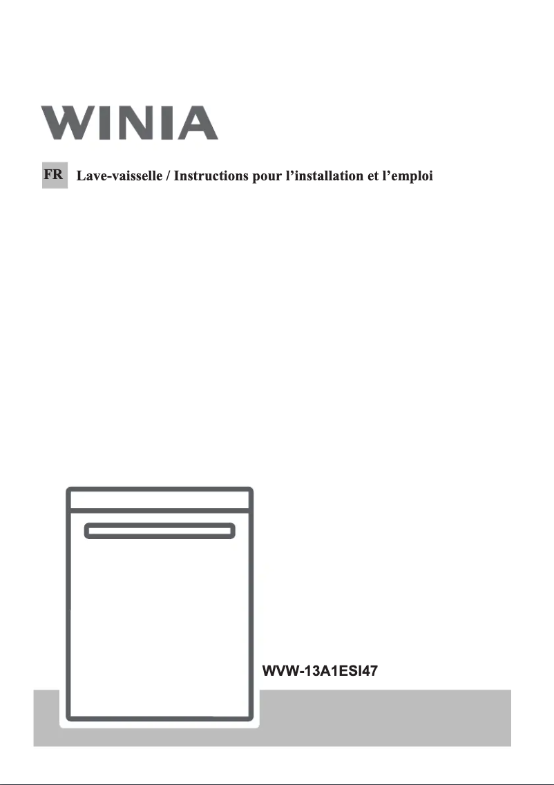 Page 1 de la notice Manuel utilisateur Winia WVW-13A1ESI47