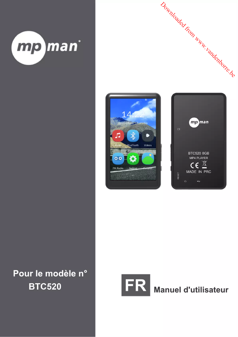 Image de la première page du manuel de l'appareil BTC520