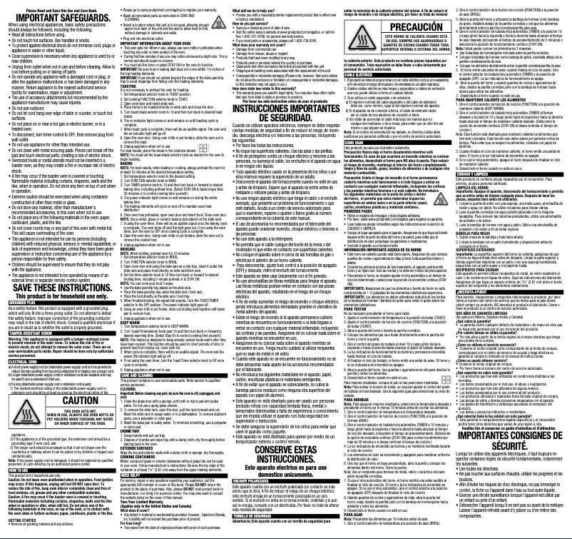 Page n°1 - Manuel utilisateur Black & Decker TO1313B