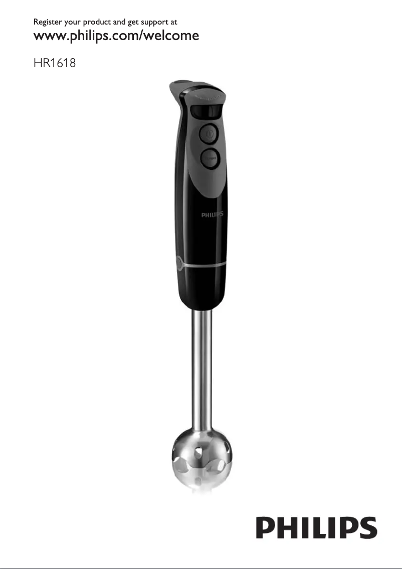 Page 1 de la notice Manuel utilisateur Philips Viva Collection HR1618
