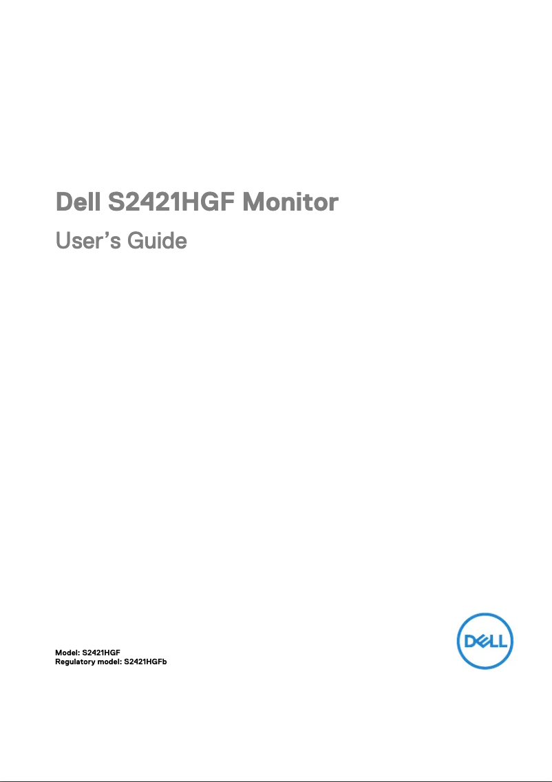 Page n°1 - Manuel utilisateur Dell S2421HGF