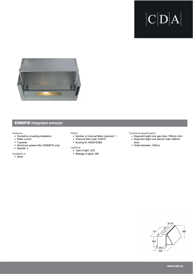 Image de la première page du manuel de l'appareil EIN60FSI