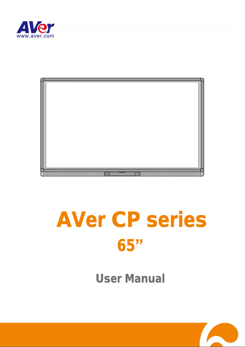 Page 1 de la notice Manuel utilisateur AVer CP65