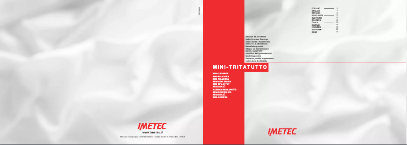 Page 1 de la notice Manuel utilisateur Imetec Dolcevita CH4