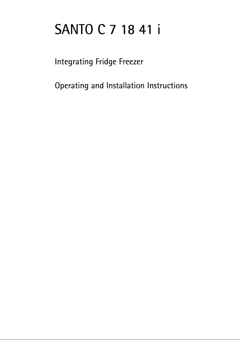 Page 1 de la notice Manuel utilisateur AEG SC71841i