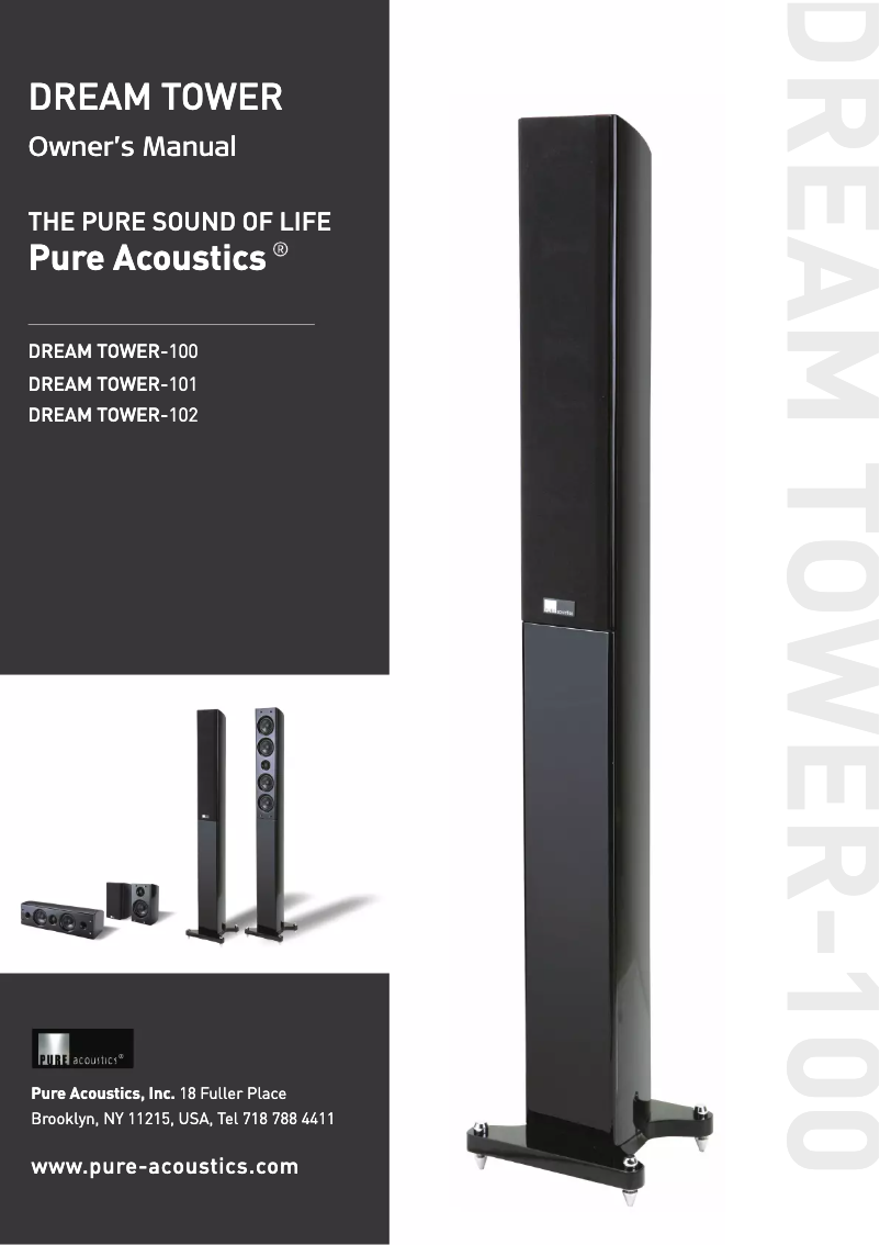 Page 1 de la notice Manuel utilisateur Pure Acoustics Dream Tower-100