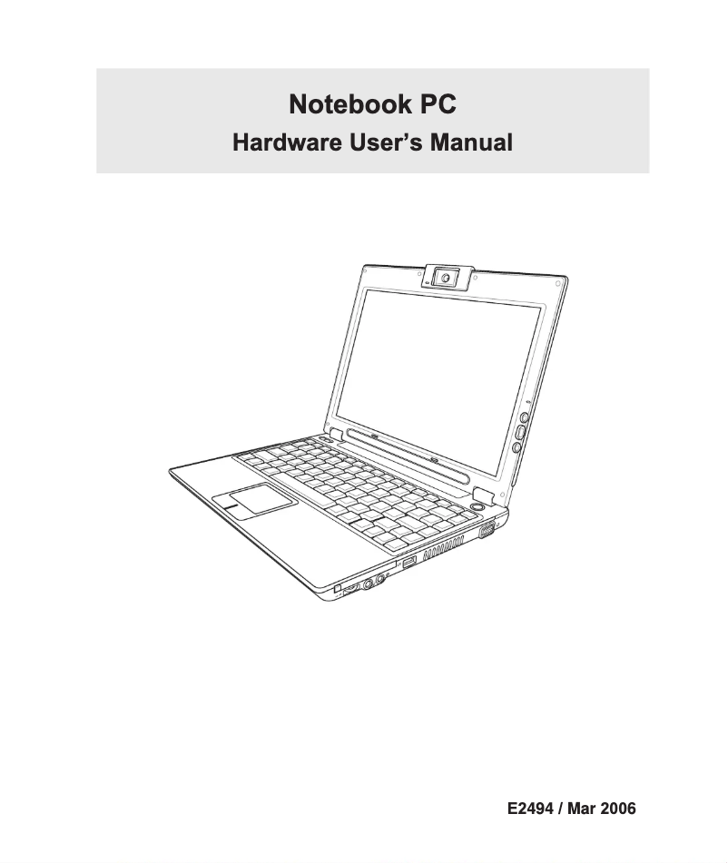 Page n°1 - Manuel utilisateur Asus W5F