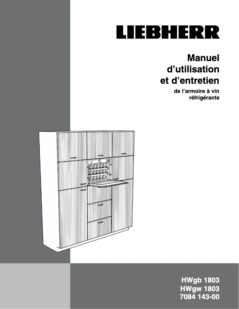 Page 1 de la notice Manuel utilisateur Liebherr WKEgb 582