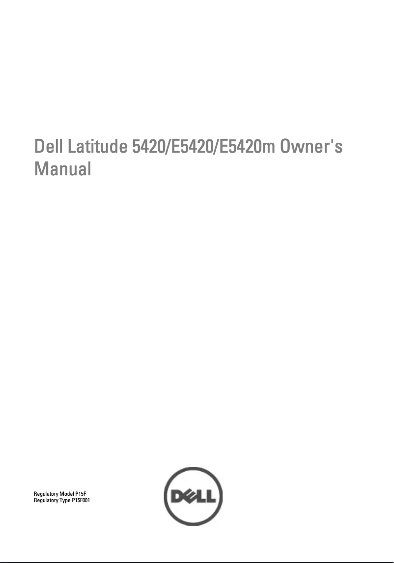 Image de la première page du manuel de l'appareil Latitude E5420m