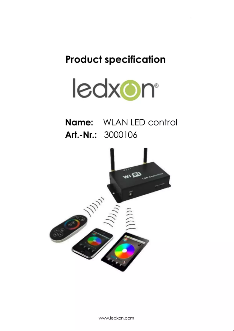 Page 1 de la notice Manuel utilisateur ledxon WLAN LED Controller