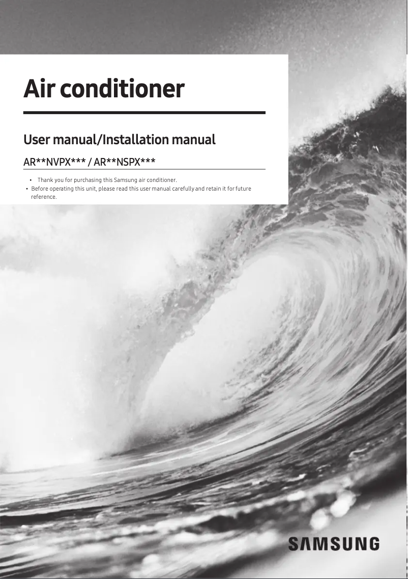 Image de la première page du manuel de l'appareil AR24NVPXAWKNCB