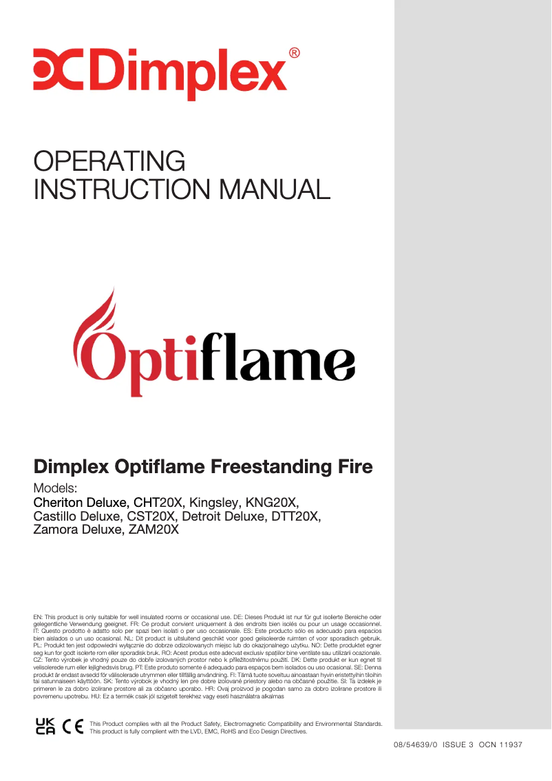 Page 1 de la notice Manuel utilisateur Dimplex CHT20X