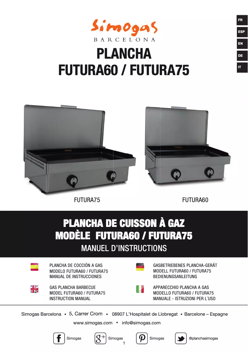 Página 1 del manual Manual de usuario Simogas Futura 75 Fonte
