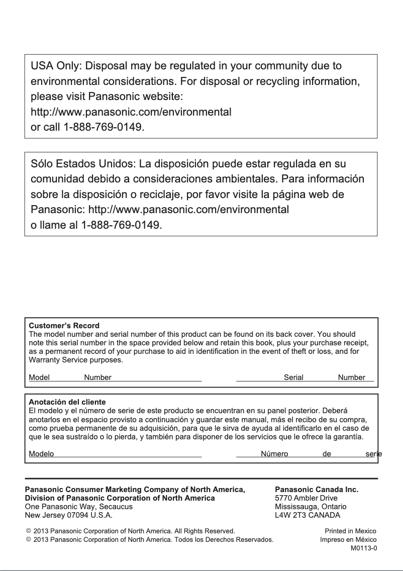 Page 1 de la notice Manuel utilisateur Panasonic Viera TC-P55ST60