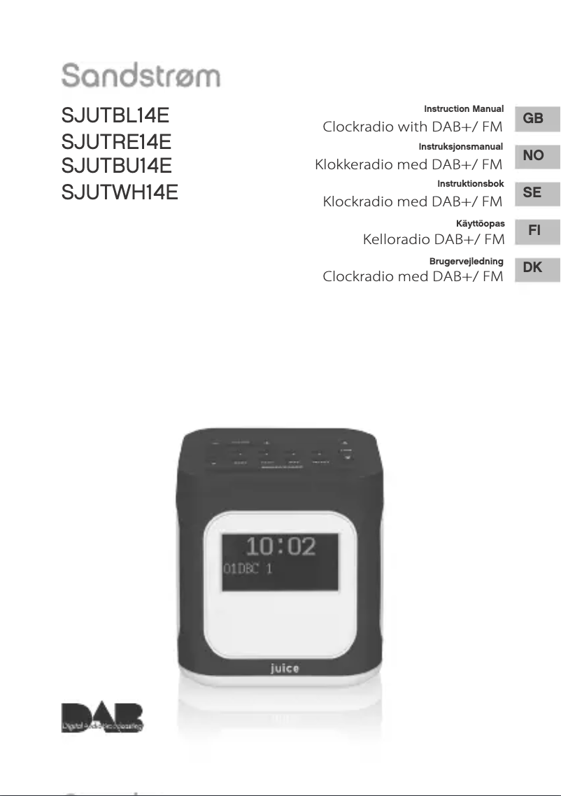 Image de la première page du manuel de l'appareil SJUTBL14E