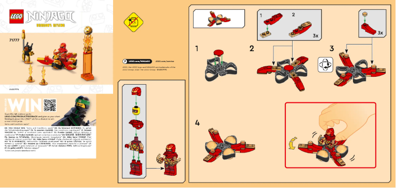Page 1 de la notice Manuel utilisateur Lego Ninjago 71777