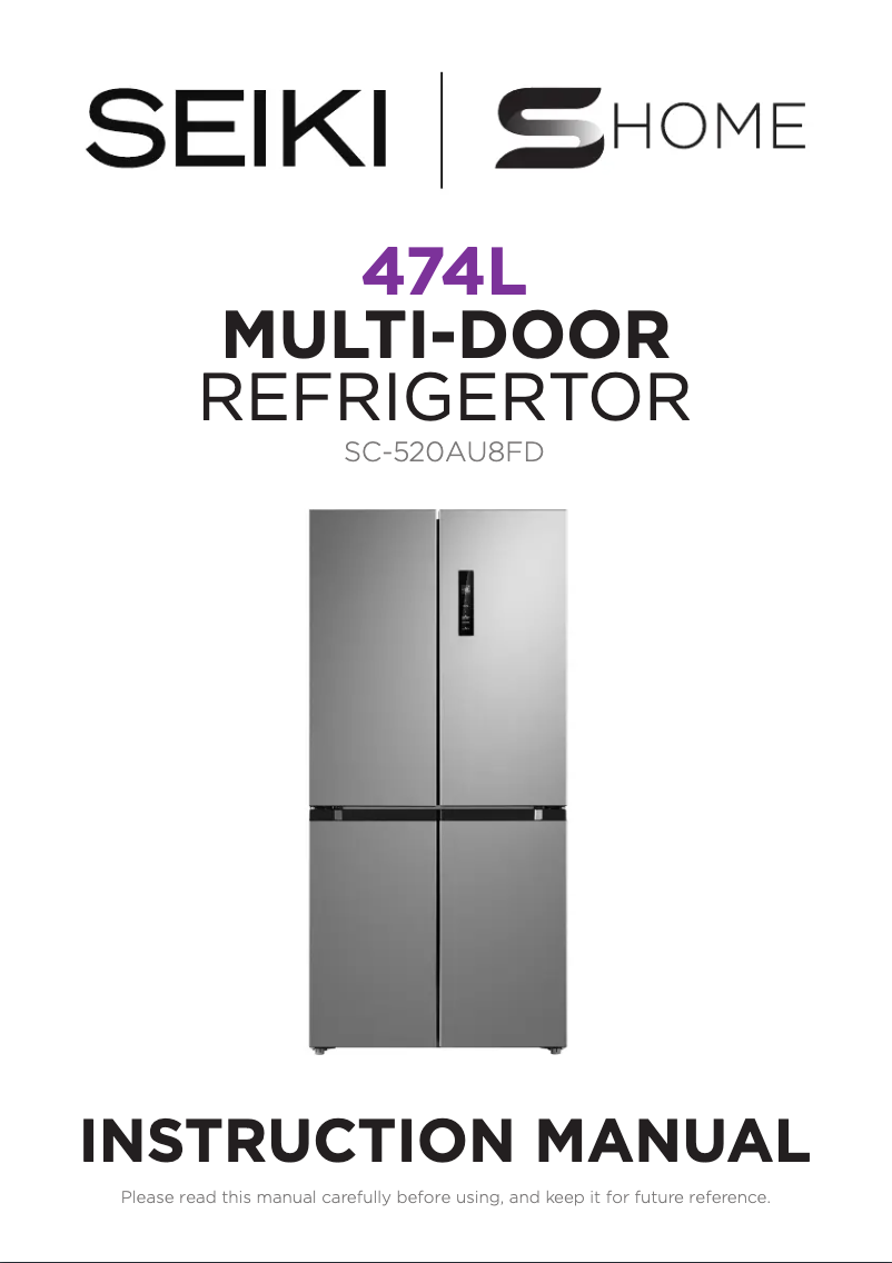 Page 1 de la notice Manuel utilisateur Seiki SC-520AU8FD