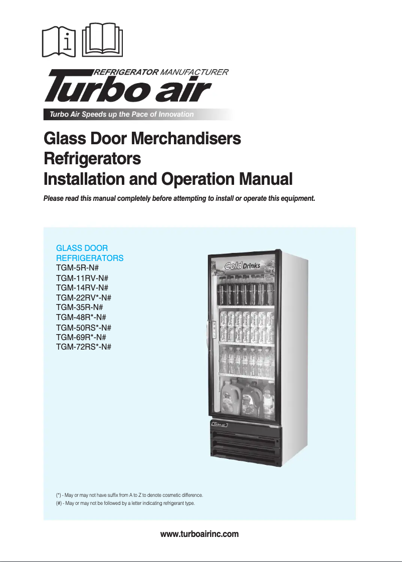 Page n°1 - Manuel utilisateur Turbo air TGM-5R-N6
