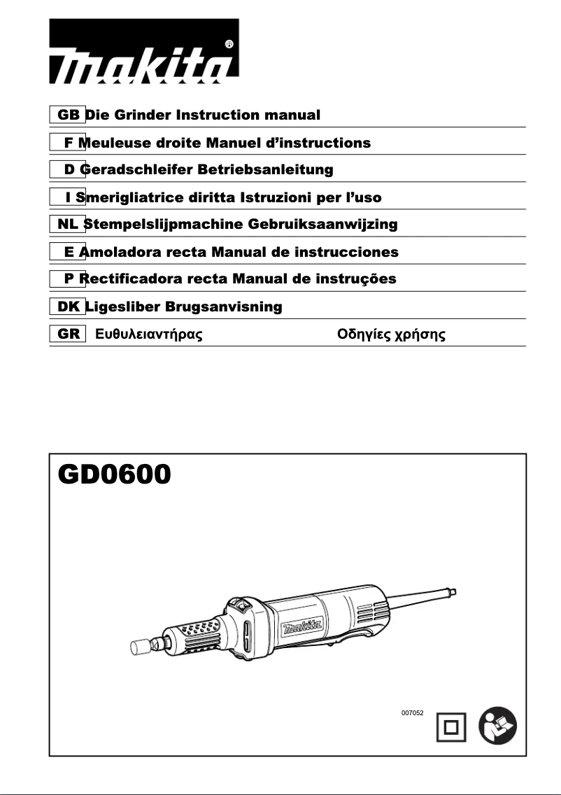 Page 1 de la notice Manuel utilisateur Makita GD0600