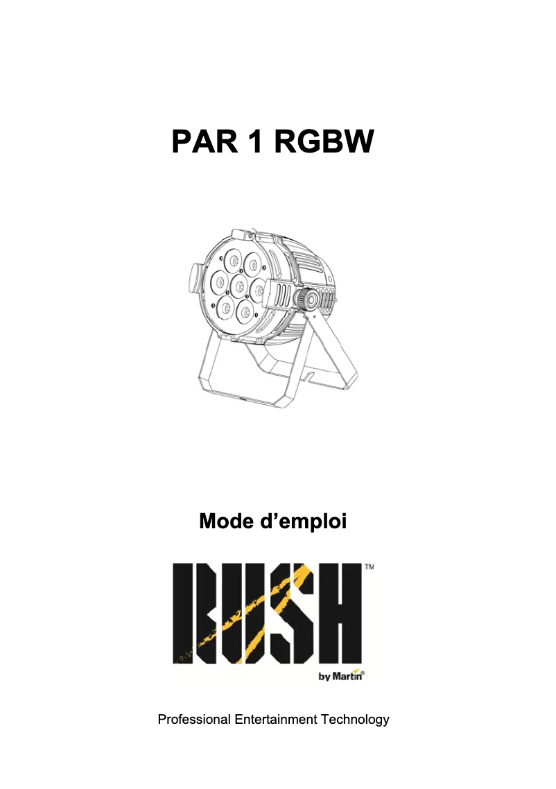 Image de la première page du manuel de l'appareil RUSH PAR 1 RGBW
