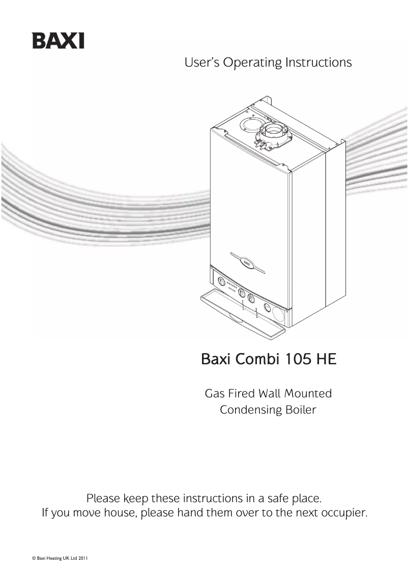 Page 1 de la notice Manuel utilisateur Baxi Combi 105 HE