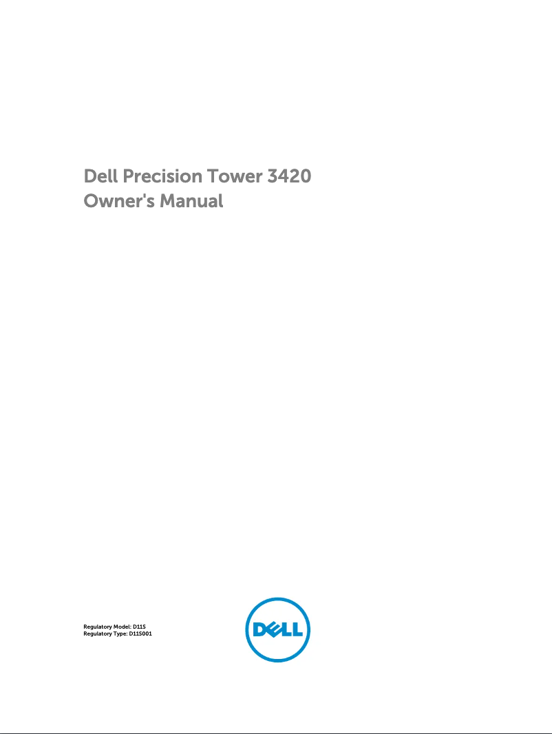 Page 1 de la notice Manuel utilisateur Dell Precision 3420