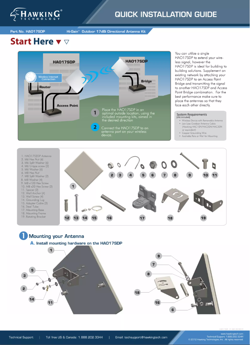 Página 1 del manual Manual de usuario Hawking Technologies HAO17SDP
