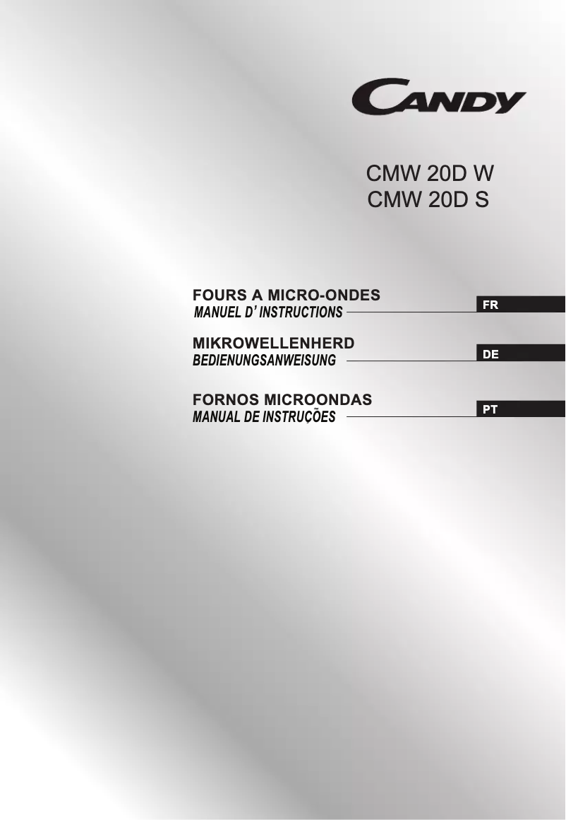 Image de la première page du manuel de l'appareil CMW 20D W