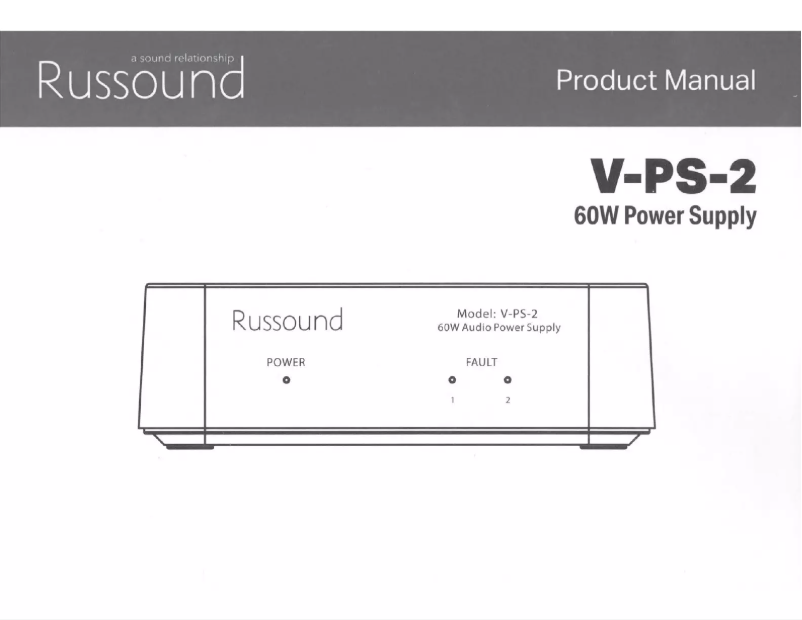 Page n°1 - Manuel utilisateur Russound V-PS-2