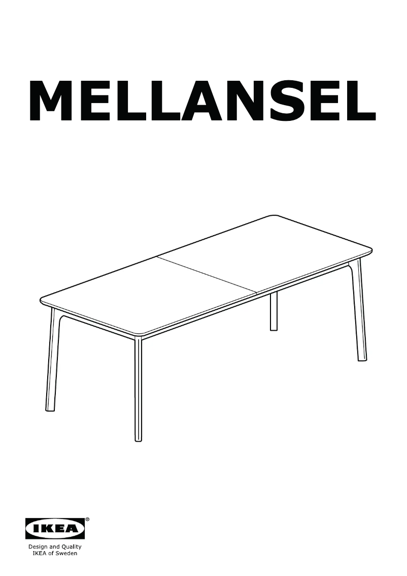 Page 1 de la notice Manuel utilisateur Ikea MELLANSEL 904.684.23