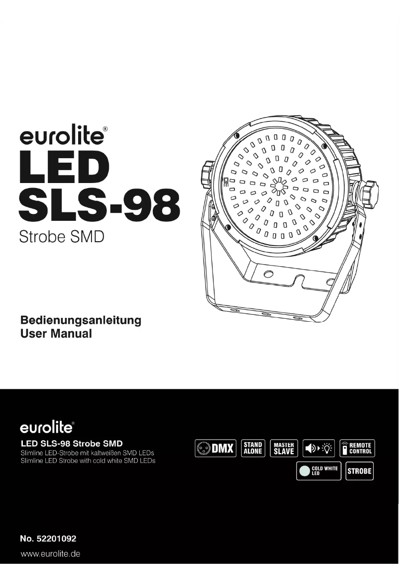 Image de la première page du manuel de l'appareil LED SLS-98