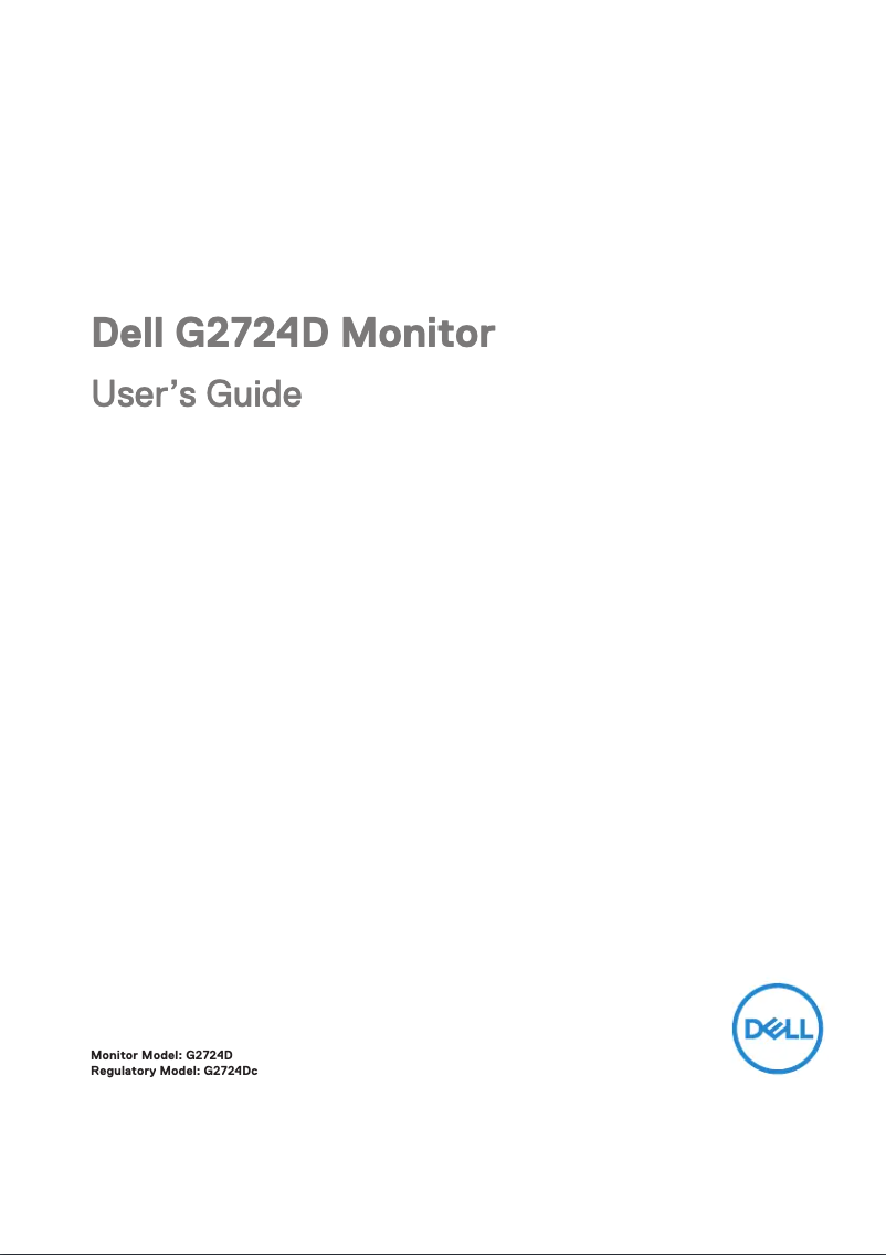 Image de la première page du manuel de l'appareil G2724D