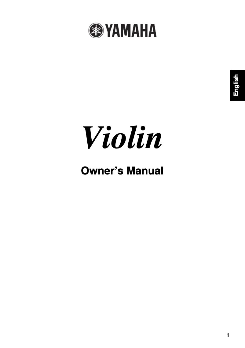 Page n°1 - Manuel utilisateur Yamaha YVN100G