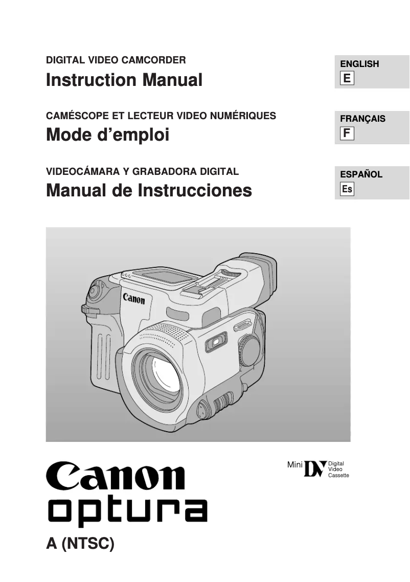 Page n°1 - Manuel utilisateur Canon Optura