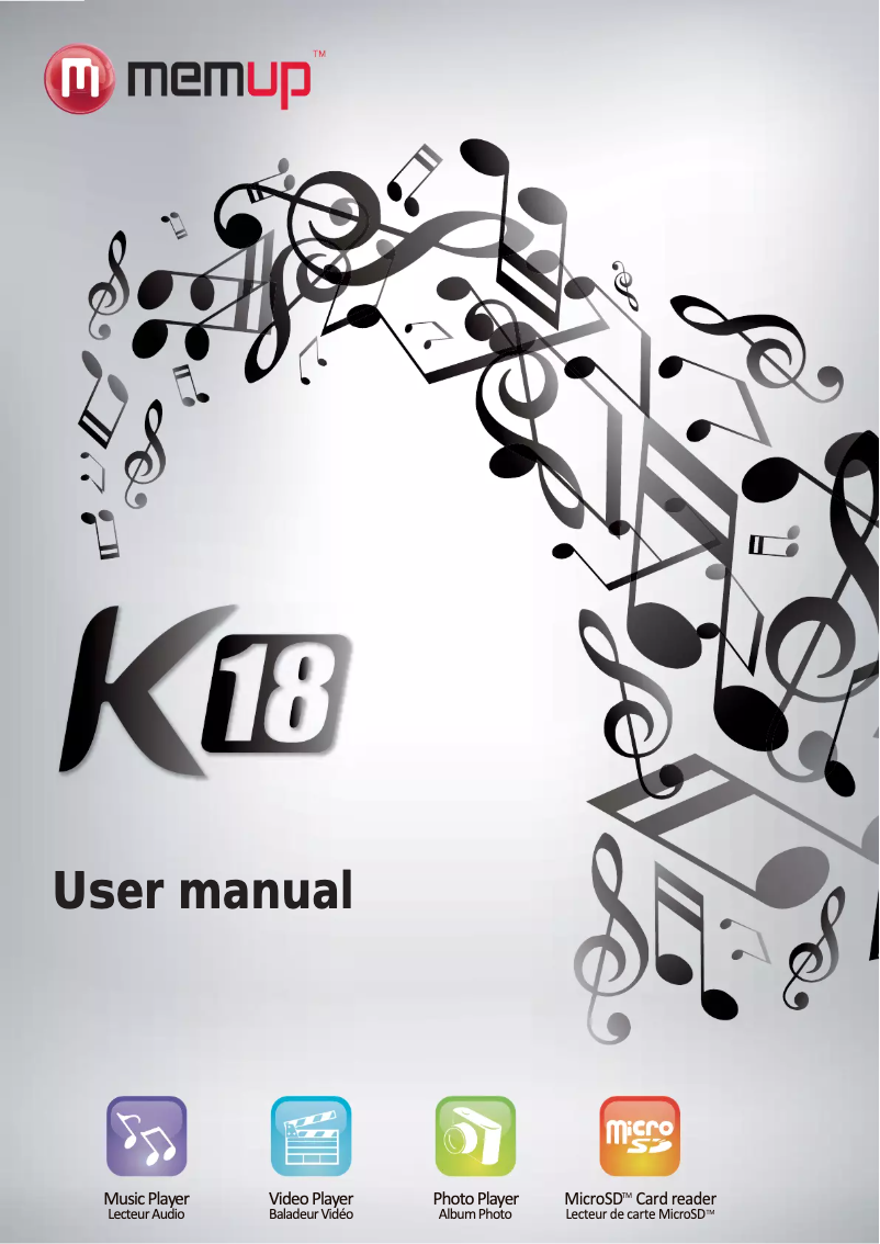 Page n°1 - Manuel utilisateur Memup K18