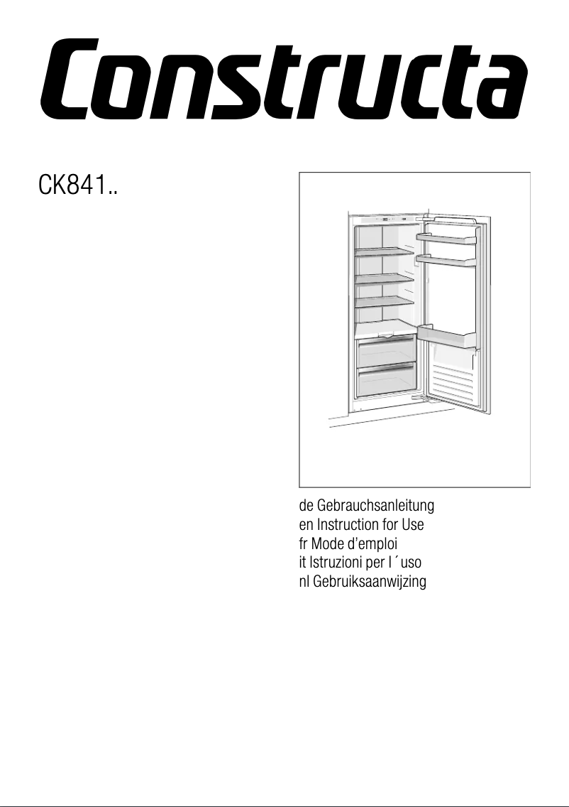 Image de la première page du manuel de l'appareil CK841EF30