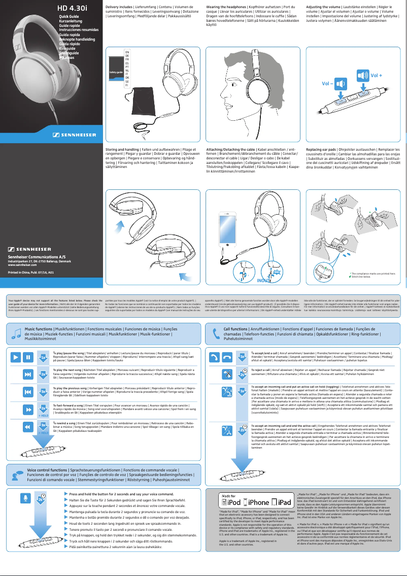 Página 1 del manual Manual de usuario Sennheiser HD 4.30i