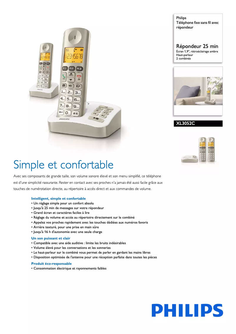 Imagen de la primera página del manual del dispositivo XL3052C