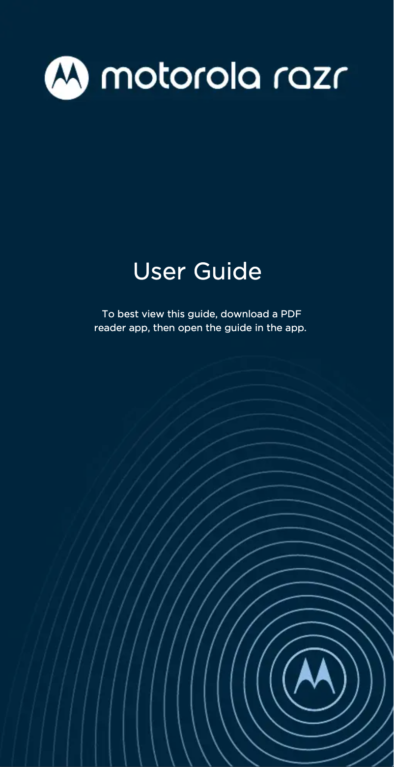 Page n°1 - Manuel utilisateur Motorola RAZR 2023